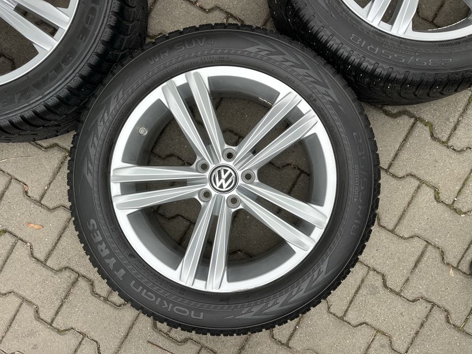 Jante 5x112mm, anvelope iarna 235/55 R18, VW Tiguan Audi Q3 Seat Skoda