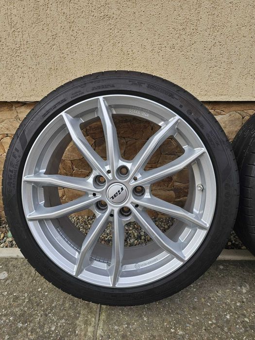 Set 4 Jante Aliaj R18, Rial (5x112), et 46 – Stare Foarte Buna