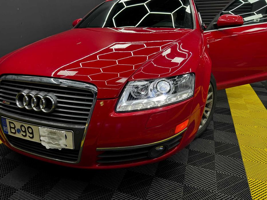 Faruri Audi A6 C6 4F Xenon LED conversie la facelift cu DRL