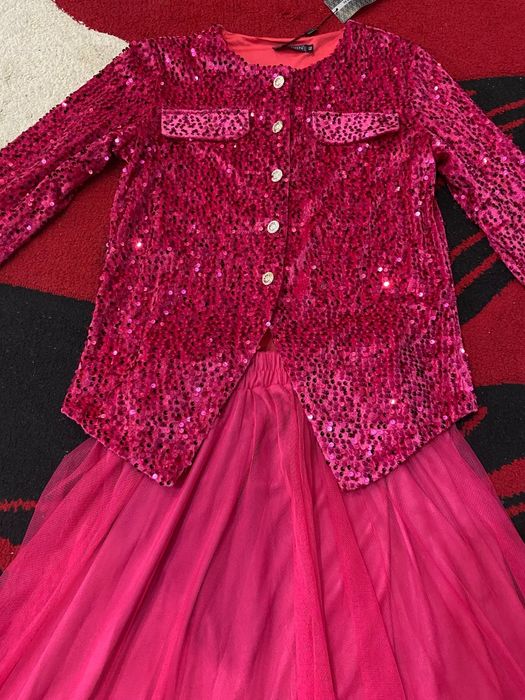 Красивое розовое платье