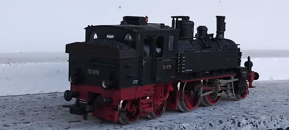 Locomotiva cu aburi BR 73 TRIX 1.87 HO raritate