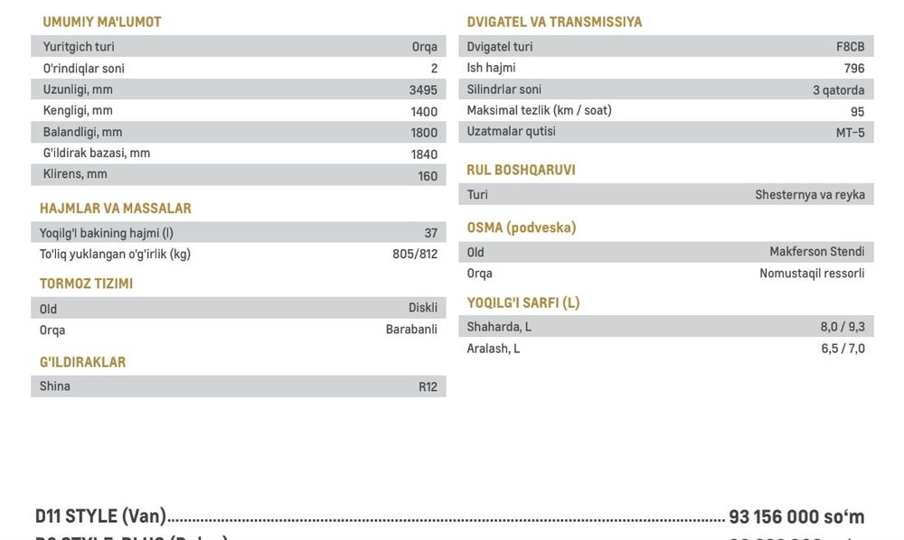 Damas van D11 STYLE(Van)