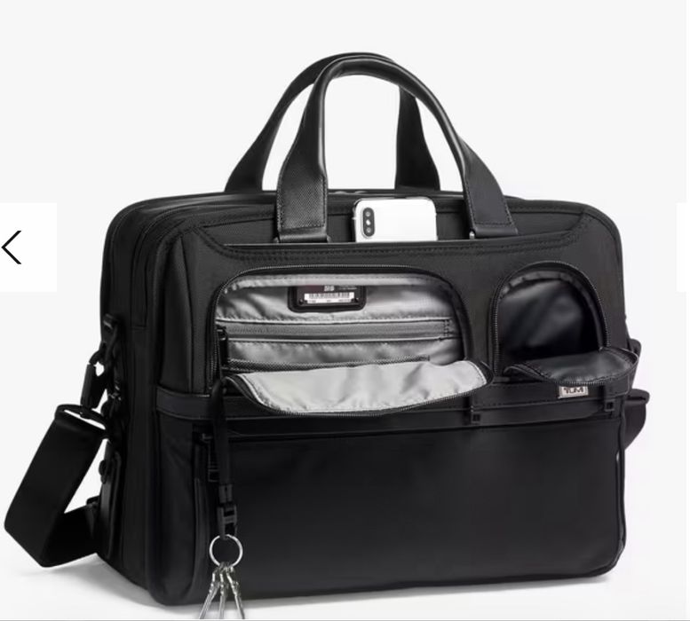 Tumi Alpha 3 Expandable Organizer Laptop Briefcase, черный, оригинал.