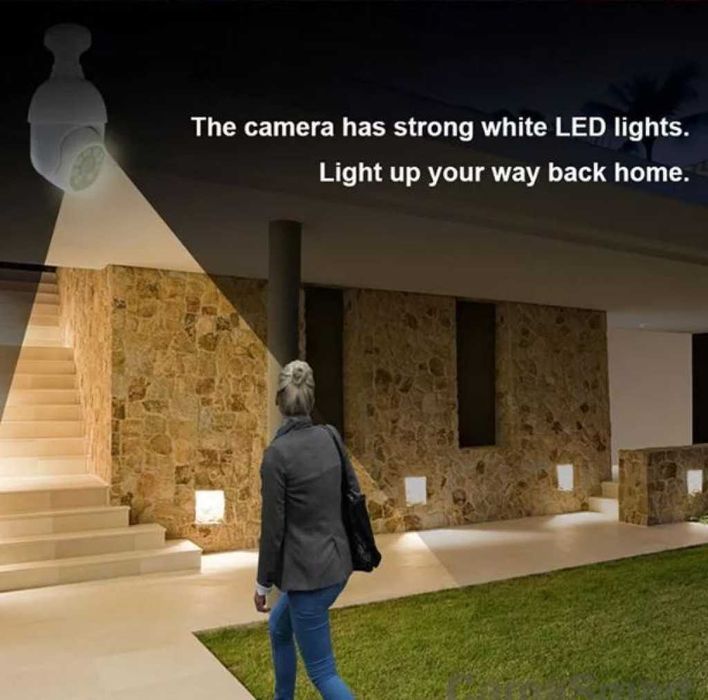 Куполна Wi-Fi камера под формата на крушка с широкообхвана видимост