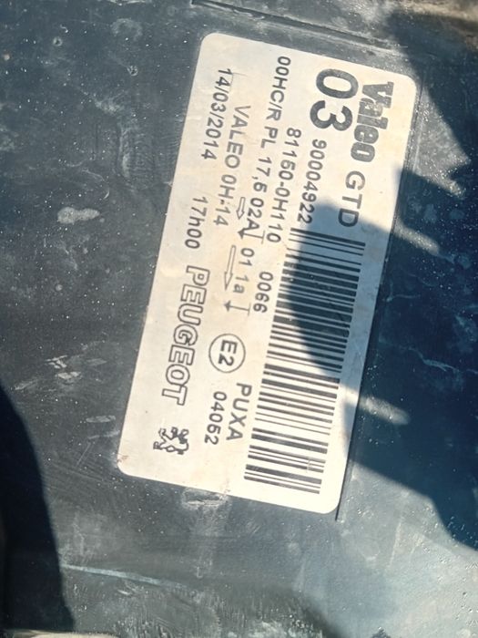 Ляв фар peugeot 107 face