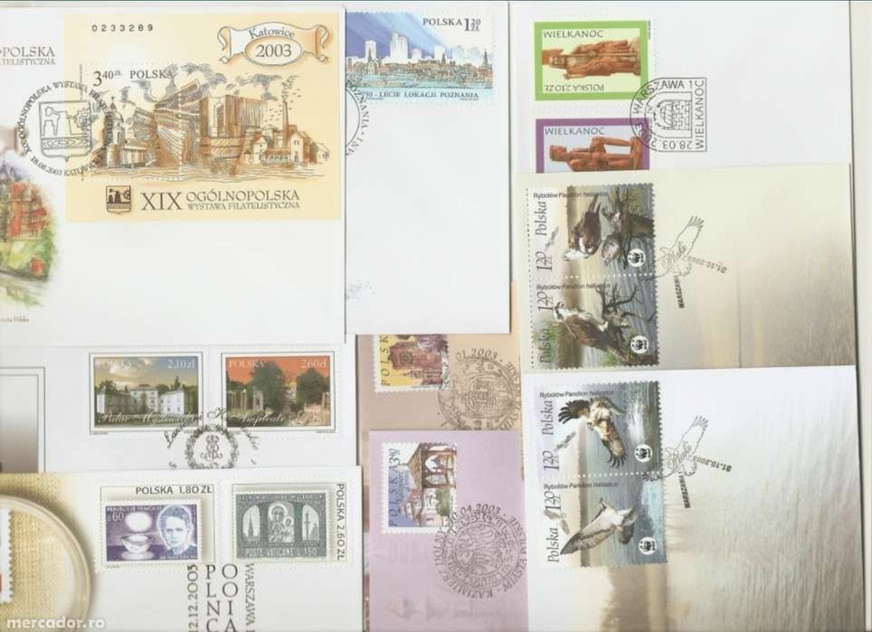 Vand Plicuri colectie francate 200 ron neg