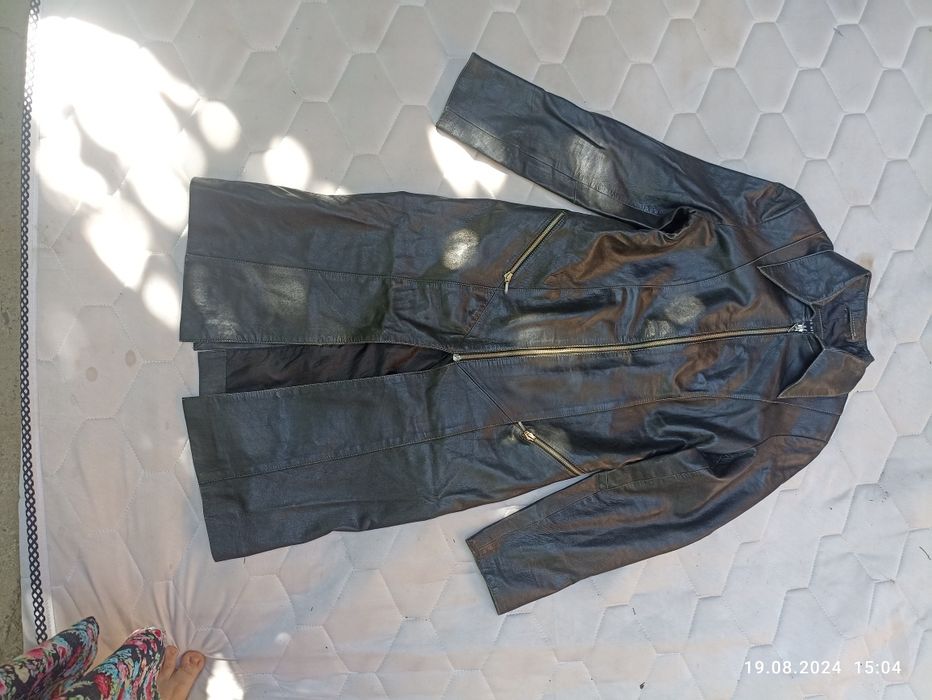 Женский кожаный плащ S 44-46р