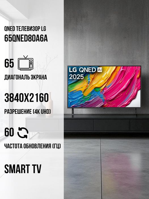 Телевизор LG  65QNED80A6A   2025 new