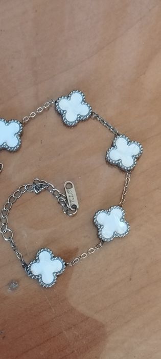 Браслет "Клевер".Перламутр.