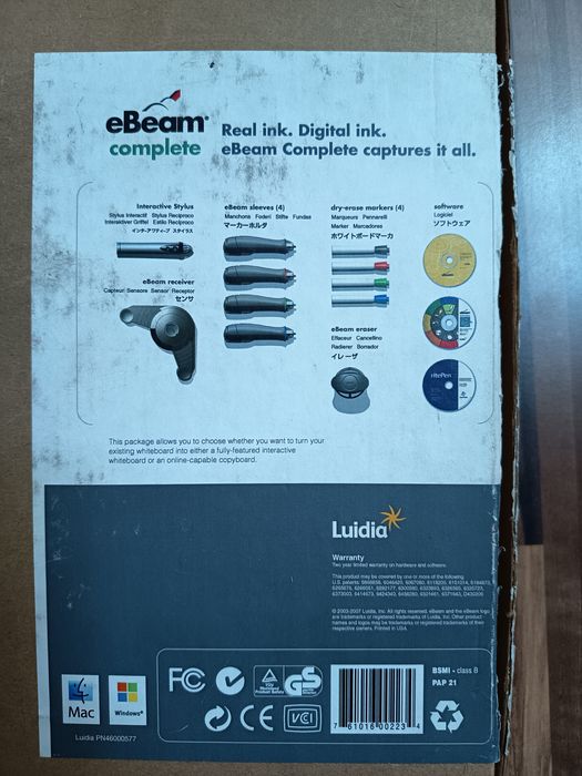 sistem interactiv de tablă albă, eBeam Luidia Complete