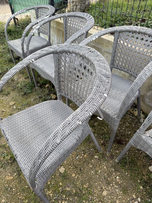 Ратанови столове 5 броя