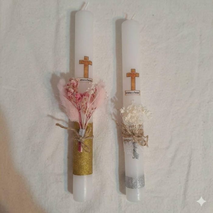 Lumanari decorate pentru seara de Înviere