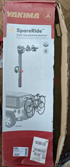 Suport pentru 2 biciclete Yakima SpareRide, fixare pe roata de rezervă