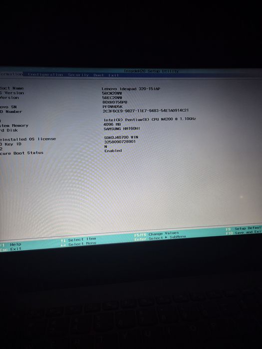 Laptop lenovo piese..