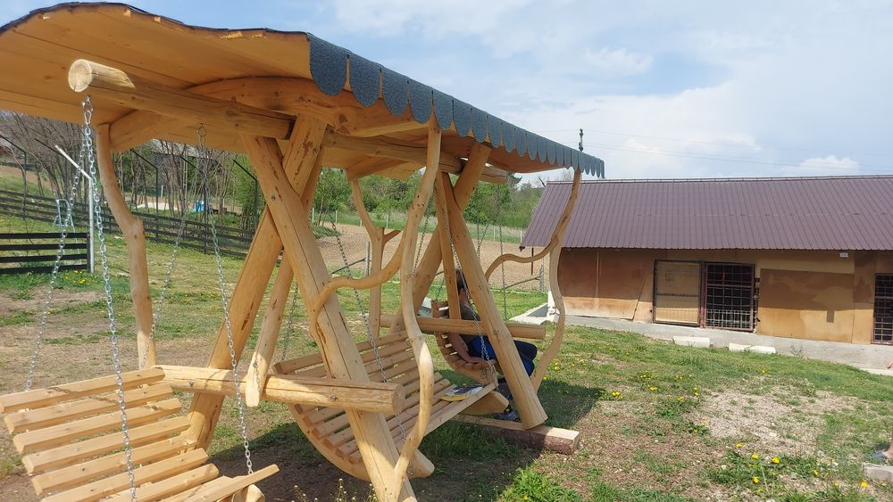 Balansoar rustic lemn masiv Priboieni Arges