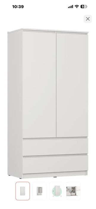 Продам шкаф белый 90x180х50 см