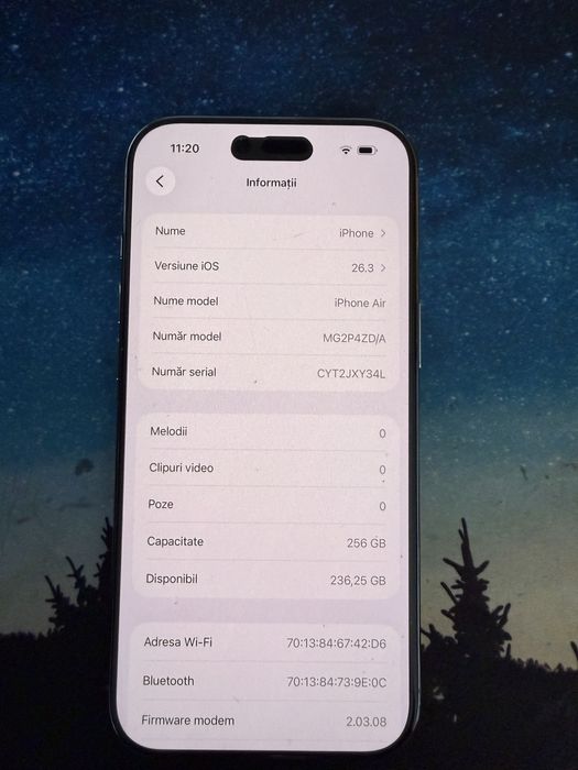 Iphone Air 17 GB 256