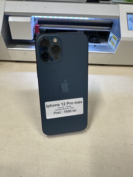Iphone 12 pro max / 128 gb / 100% baterie / folie sticla cadou