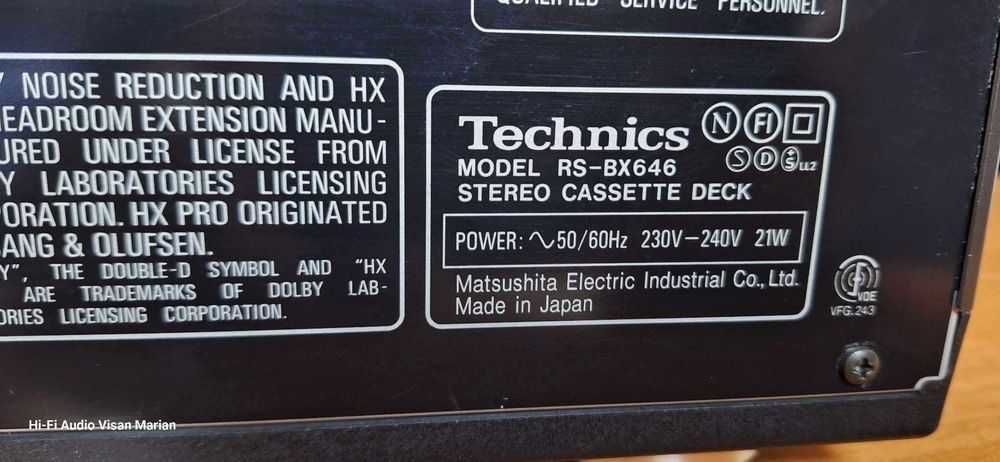 Casetofon Technics RS-BX 646 3 capete
