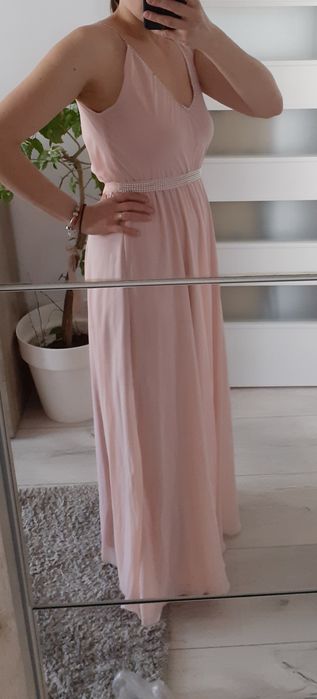 Rochie lunga roz pal