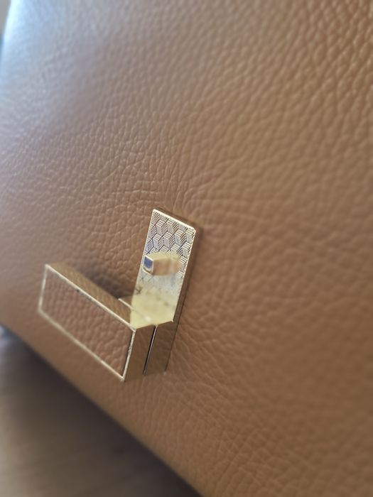 Дамска чанта камел - естествена кожа