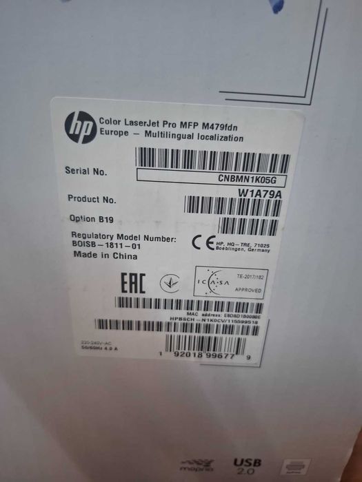 Принтер HP Color LaserJet Pro M479fnd 4 в 1