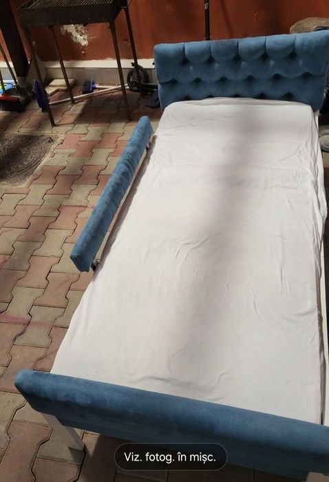 Pat tapitat 1 persoana blue