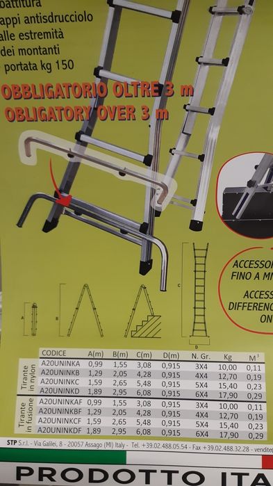 Scară din aluminiu profesională STP Click Clack diferite modele