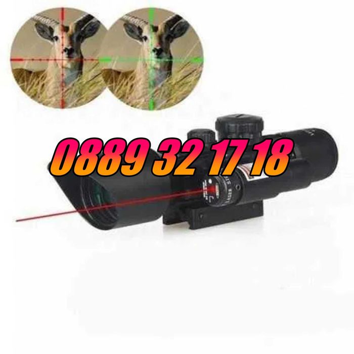 Оптика за пушка с лазерен прицел, оптически мерник 3-10x42Е