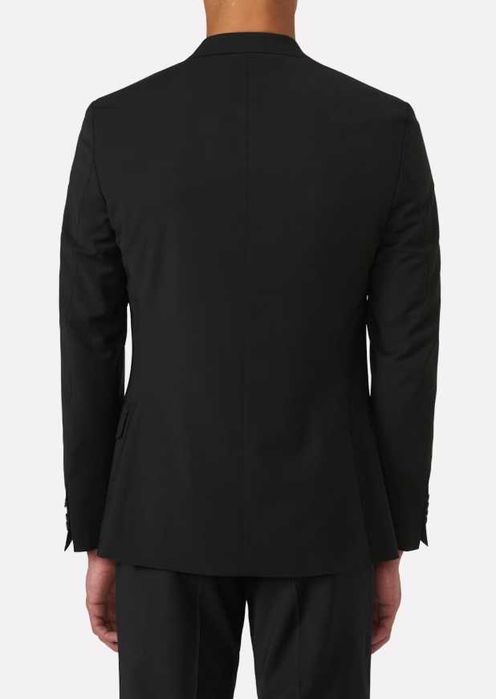 Sacou blazer de lux 54 XXL slim Oscar Jacobson lana luxury negru