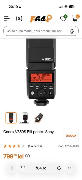 Bliț flash Godox V350s, pentru Sony, ca nou