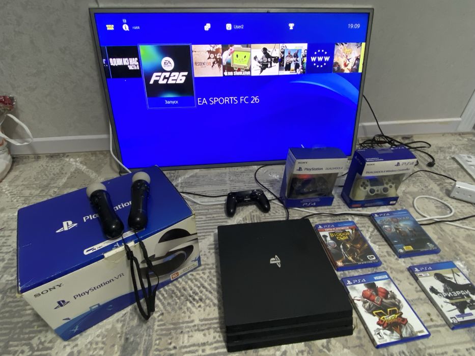 PlayStation 4 pro 1TB прошитый+ VR очки