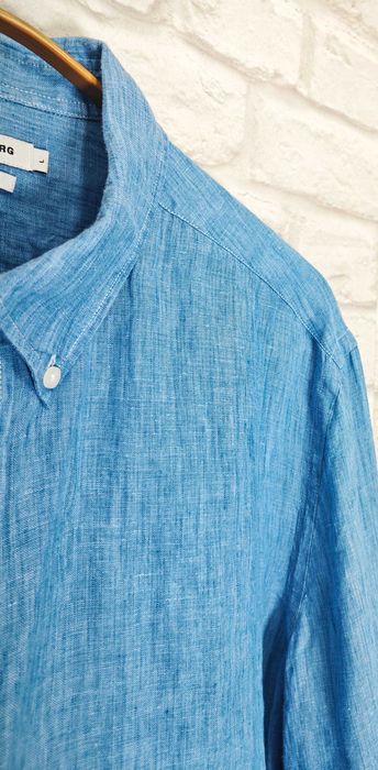 J Lindeberg Slim fit  100% Ленена Мъжка риза размер L