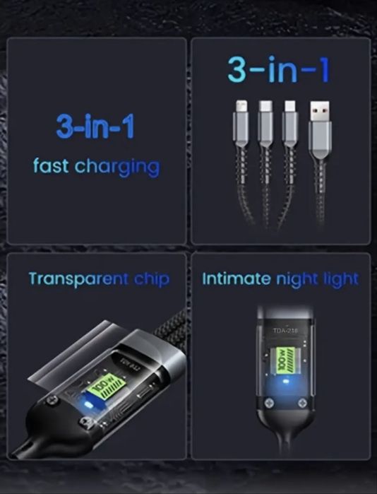 Заряден бърз кабел и калъф  за iPhone