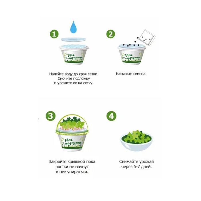 Стаканчик для проращивания микрозелени