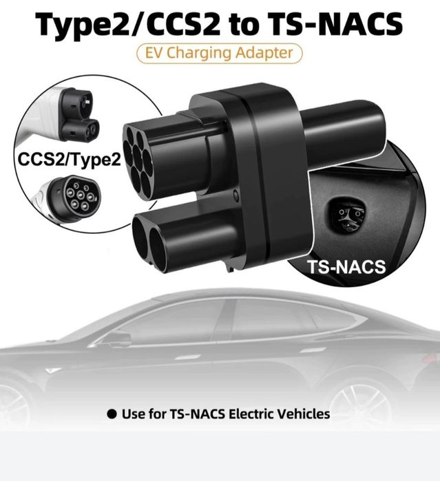 В наличии, Переходник для ССS2 to CCS1, CC2 to TESLA.