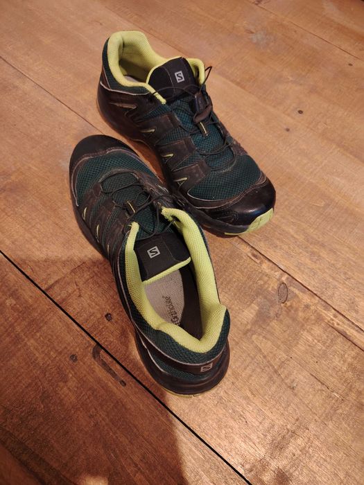 Adidasi-Ghete Salomon verde inchis