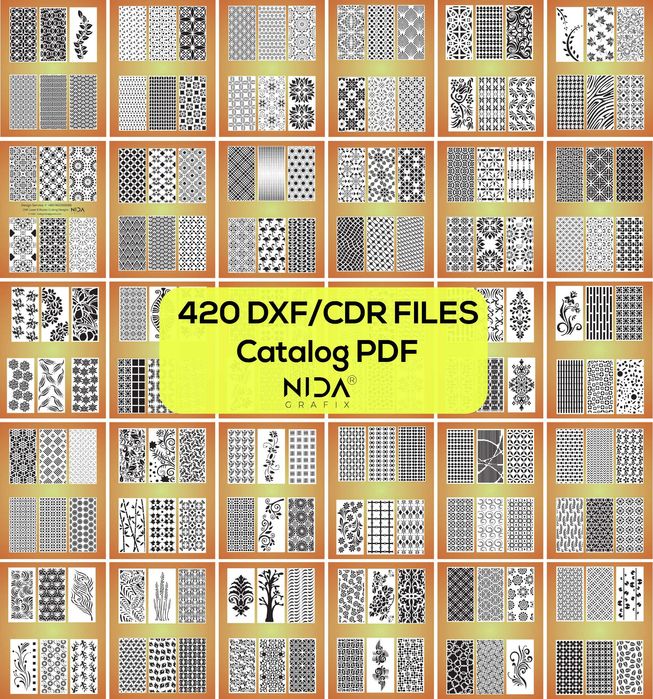 420 Modele Vectoriale + Catalog prezentare pdf/ Fisiere DXF si CDR