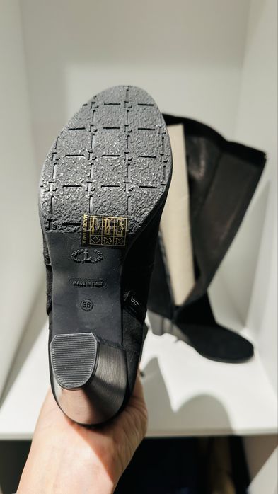 Сапоги натуральная замша