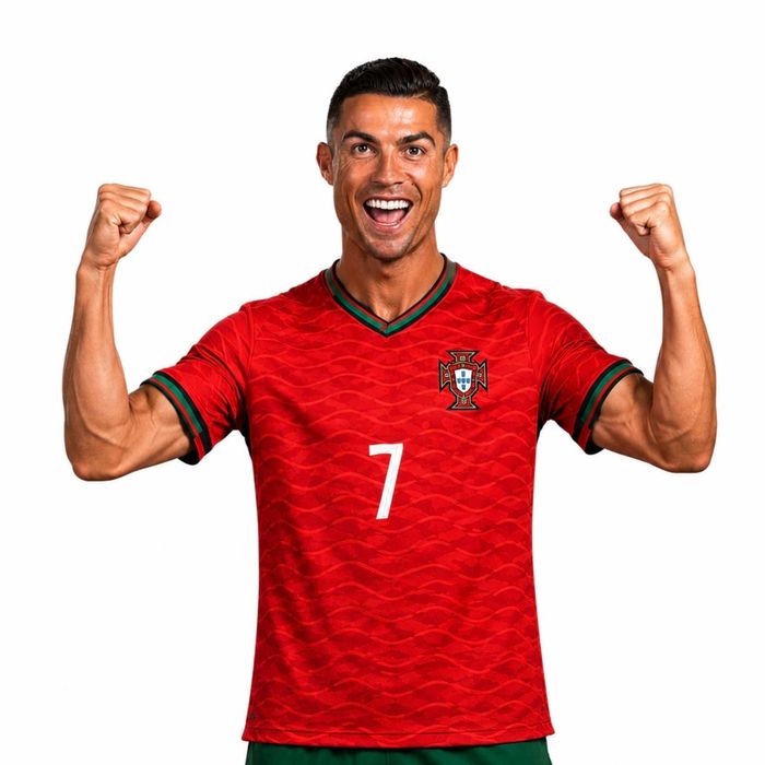 CR7 EUSEBIO Limited Черна Детска и мъжка Тениска Роналдо Португалия 2026 Световно Black