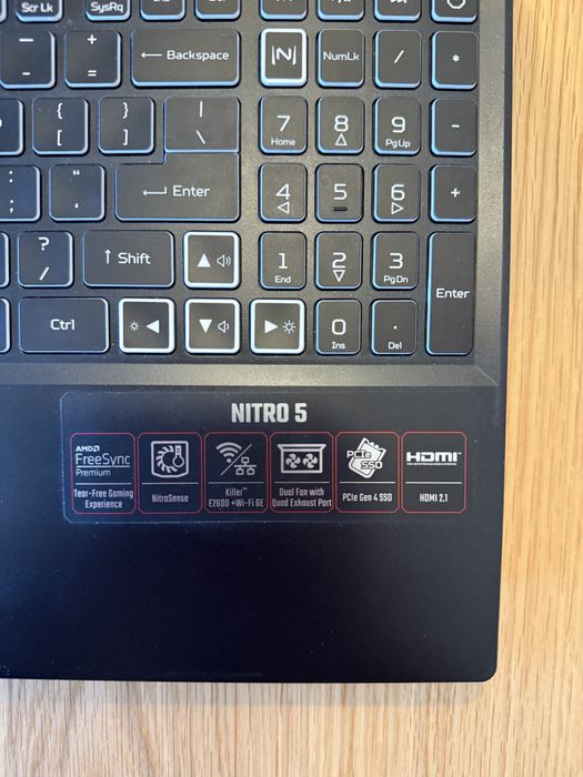 Acer Nitro 5, Ryzen 7 6800H, 16GB RAM, 1TB SSD, RTX 3070Ti 8GB