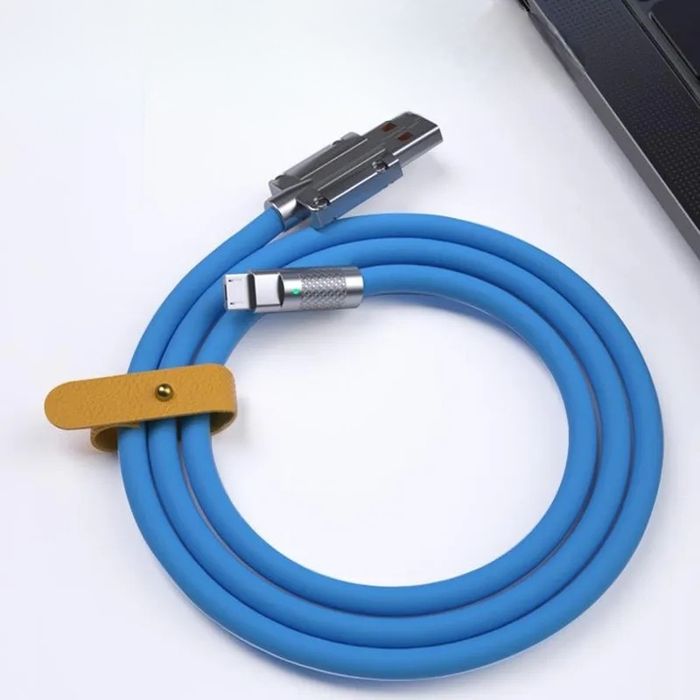 Cablu Încărcare+Date MaxCharge 120W, 7A, 1.5m, UsbC. Silicon lichid.