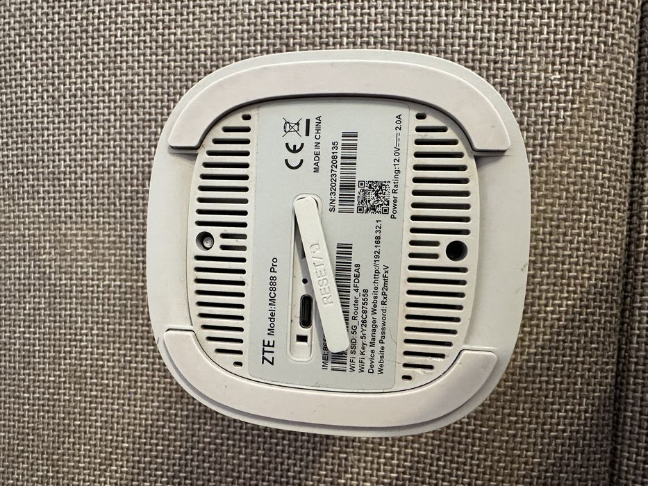 Router 5G ZTE, Model: MC 888 Pro