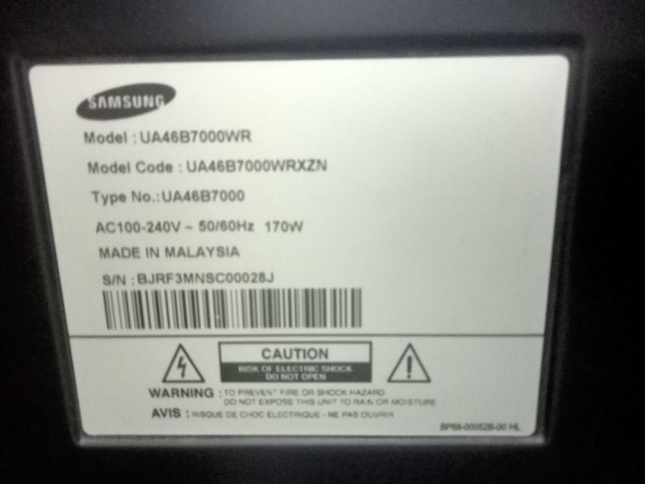 Продам телевизор Samsung UA46B7000 в хорошем состоянии.