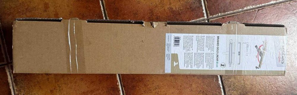 Rigola dus Wirquin, gratar si grila reversibila, auriu periat, 60 cm