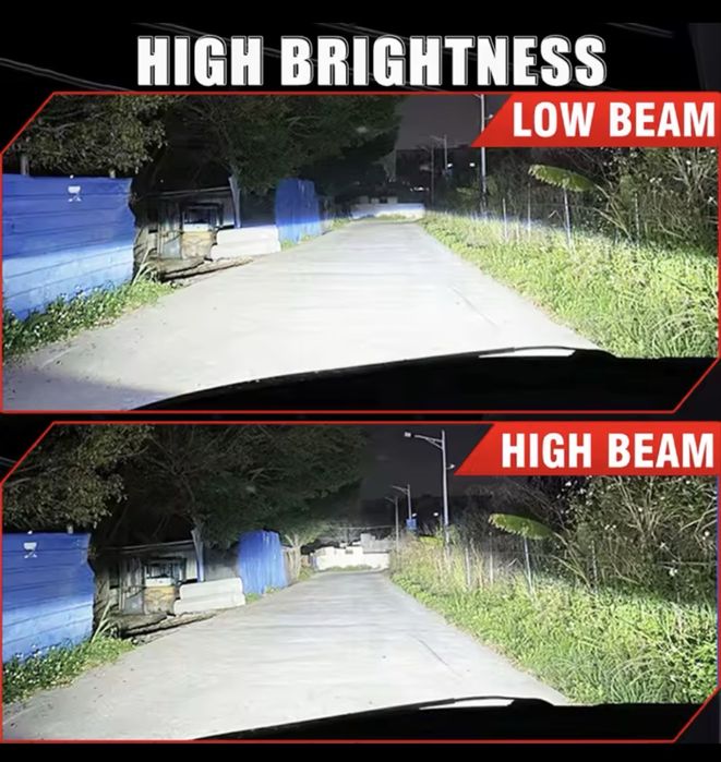 H4/9003/HB2 LED Headlight Bulb Projector 3000W 3500000LM 6000K