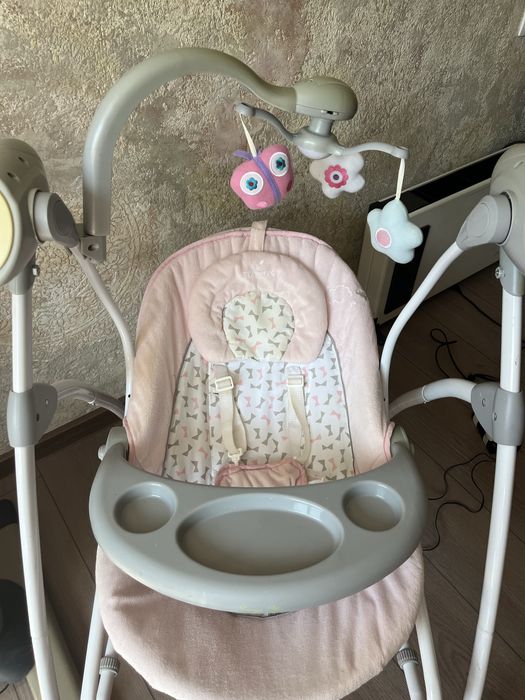 CANGAROO Електрическа люлка - шезлонг SWING STAR РОЗОВ