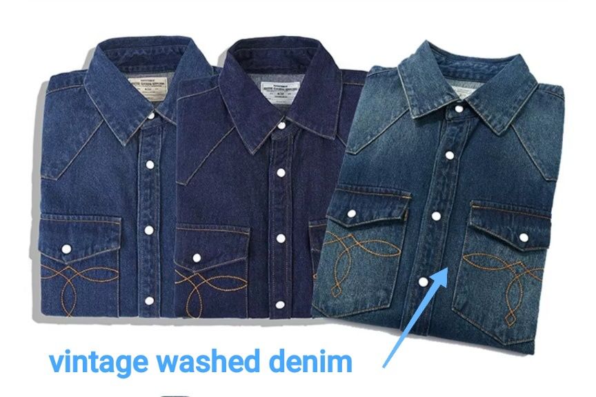 Рубашка джинсовая . S размер .