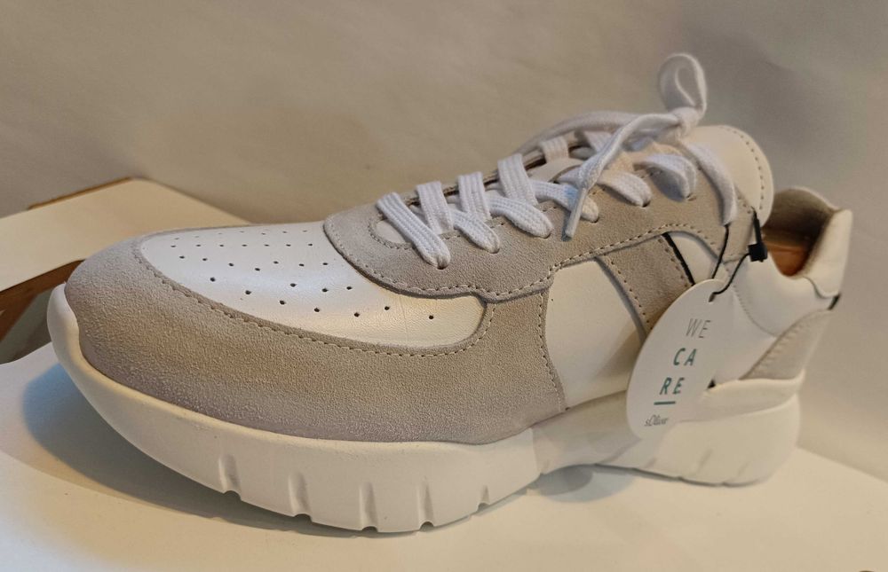 Pantofi sport casual 43 premium S'Oliver NOI piele naturala moale