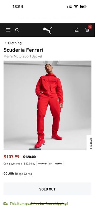 Куртка худи Scuderia Ferrari Puma